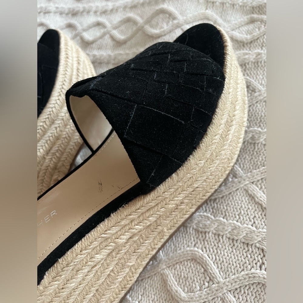 Marc Fisher Black Wedge Espadrilles Women’s Size 9.5 - Picture 6 of 15